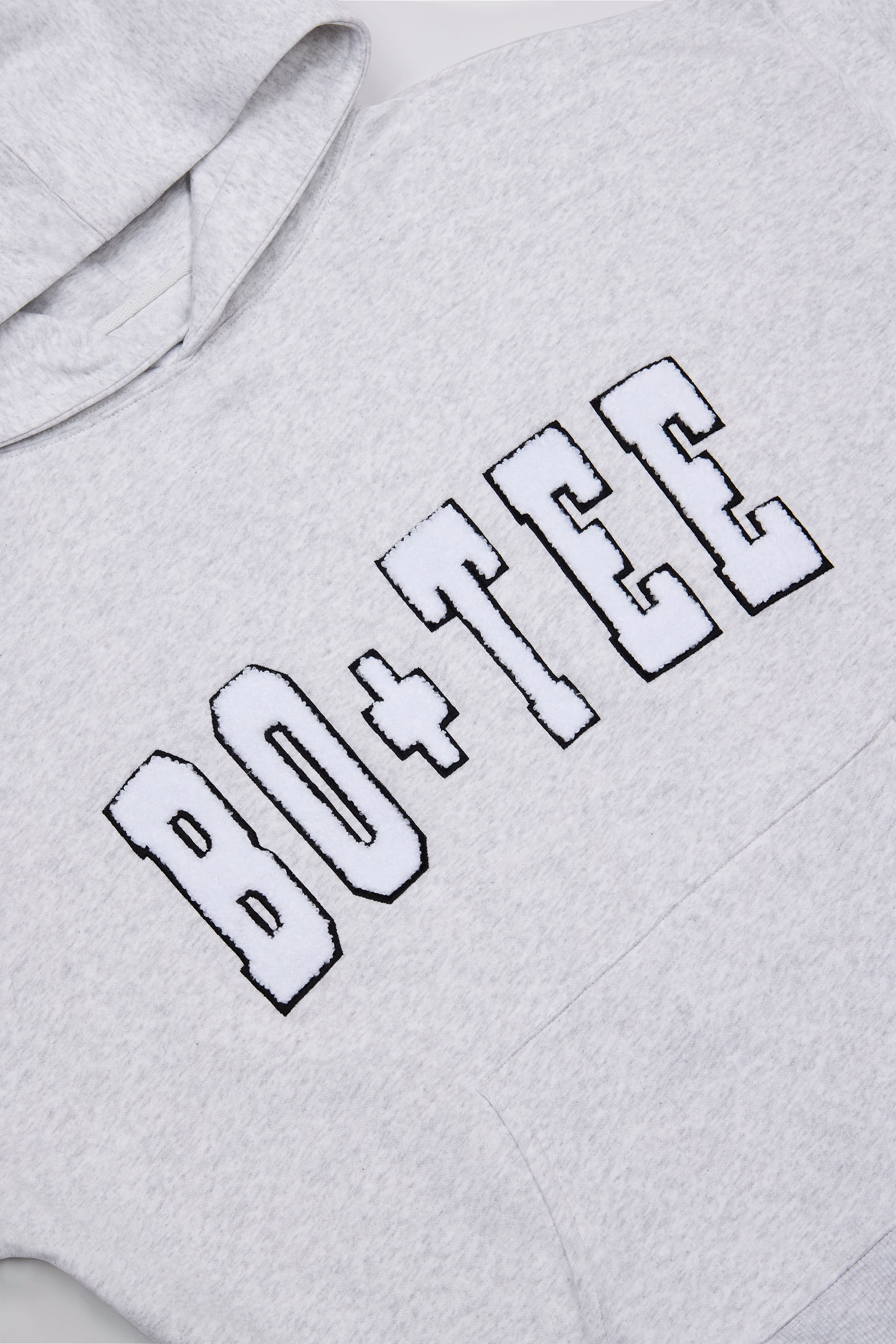 Soft Cotton Jersey Oversized Hoodie in Heather Grey