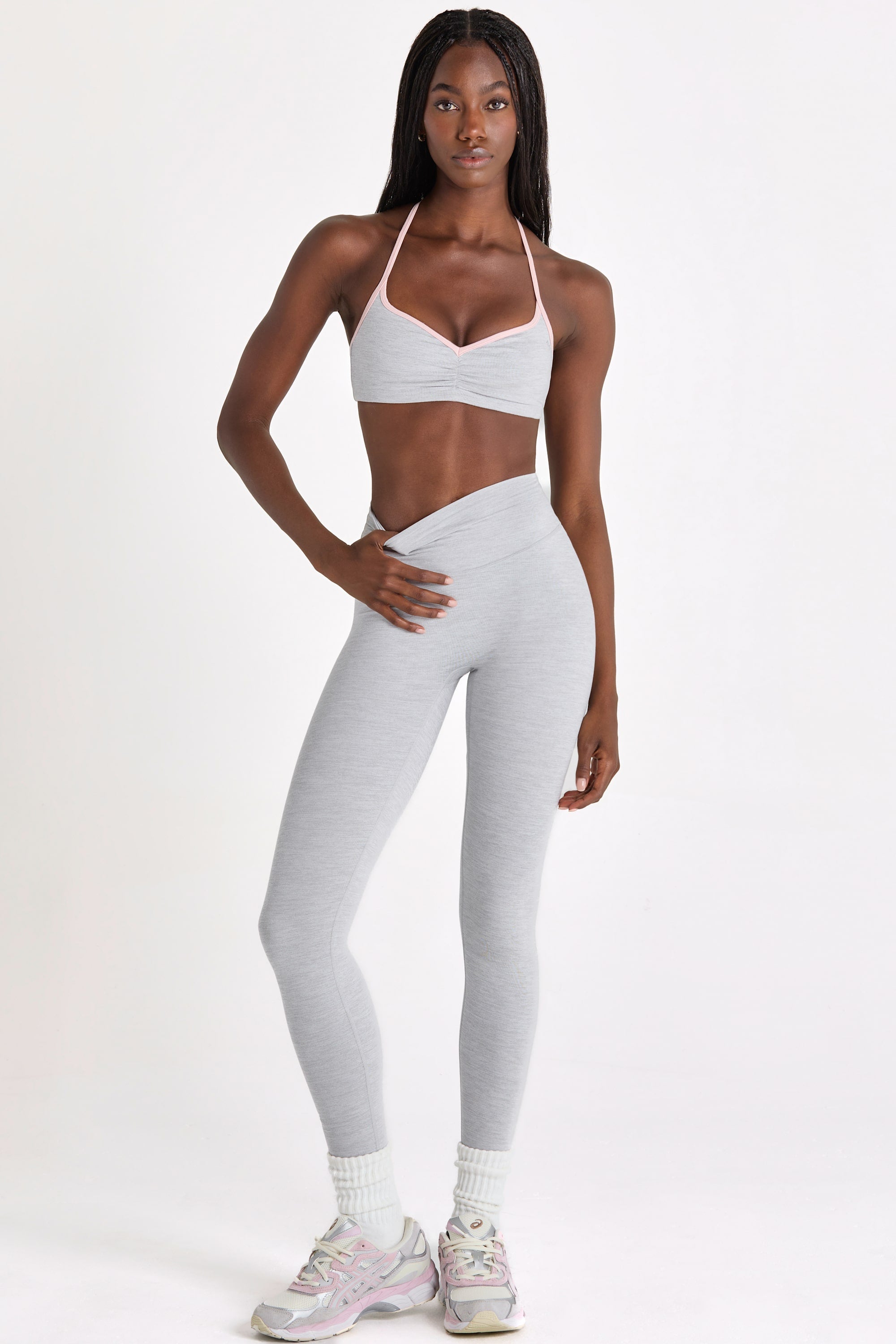Soft Active Leggings in Grey Marl